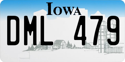 IA license plate DML479
