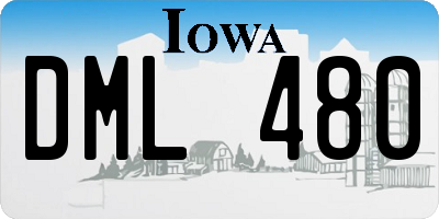 IA license plate DML480