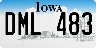 IA license plate DML483