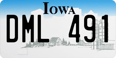 IA license plate DML491