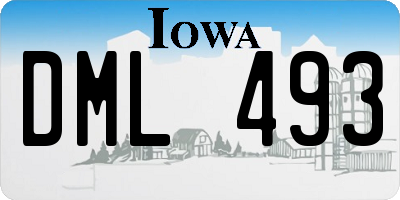IA license plate DML493