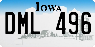 IA license plate DML496