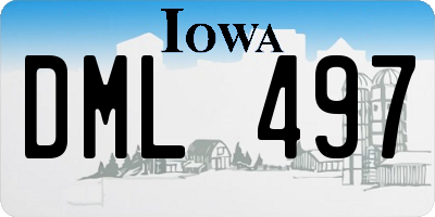 IA license plate DML497