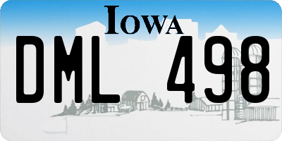 IA license plate DML498