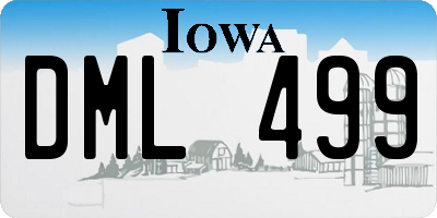 IA license plate DML499