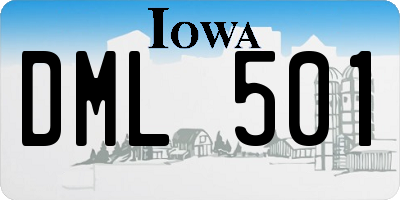 IA license plate DML501