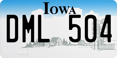 IA license plate DML504