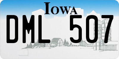 IA license plate DML507