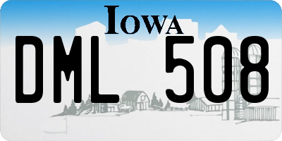 IA license plate DML508