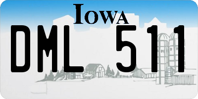 IA license plate DML511