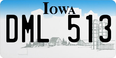 IA license plate DML513