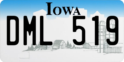 IA license plate DML519