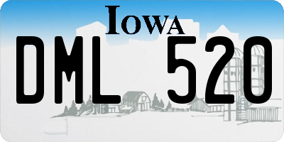 IA license plate DML520