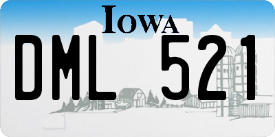 IA license plate DML521