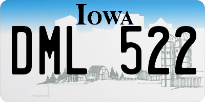IA license plate DML522