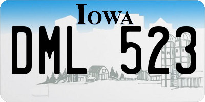 IA license plate DML523