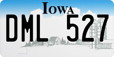 IA license plate DML527