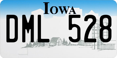 IA license plate DML528