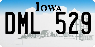 IA license plate DML529