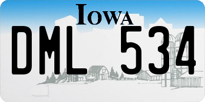 IA license plate DML534