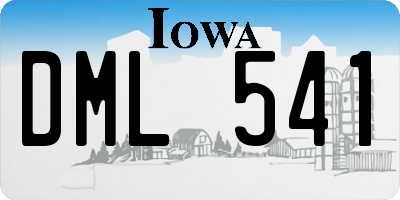 IA license plate DML541