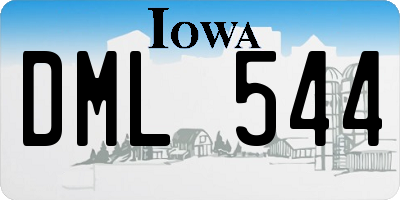 IA license plate DML544