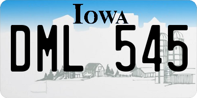 IA license plate DML545