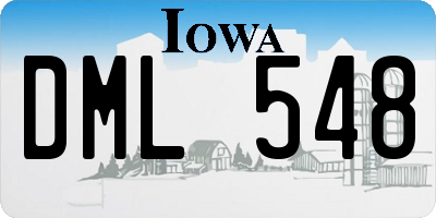 IA license plate DML548