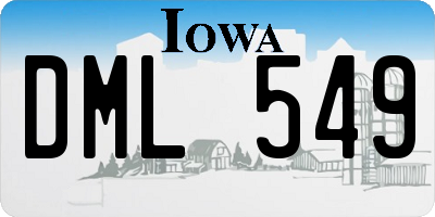 IA license plate DML549