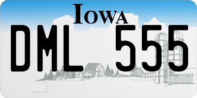 IA license plate DML555