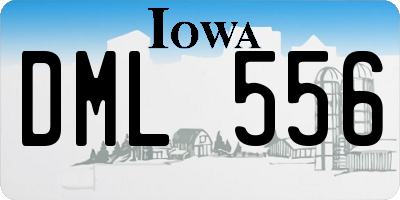 IA license plate DML556