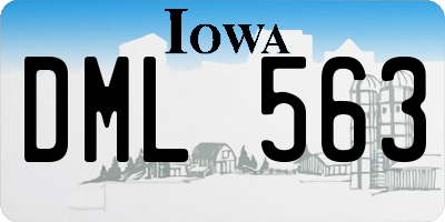 IA license plate DML563