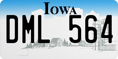 IA license plate DML564