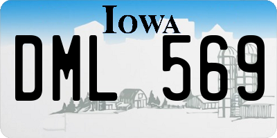 IA license plate DML569