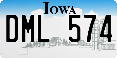 IA license plate DML574