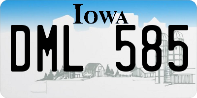 IA license plate DML585