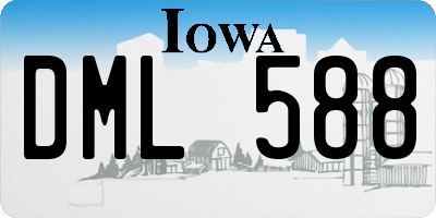 IA license plate DML588