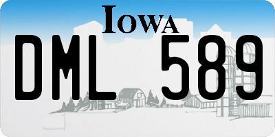 IA license plate DML589