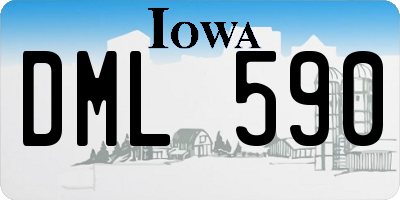 IA license plate DML590