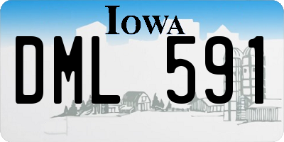 IA license plate DML591