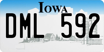IA license plate DML592