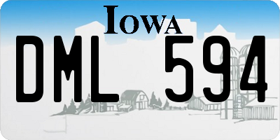 IA license plate DML594
