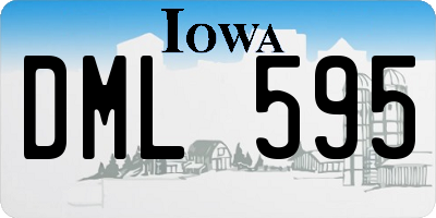 IA license plate DML595