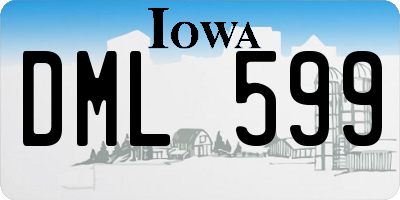 IA license plate DML599