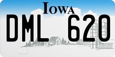 IA license plate DML620