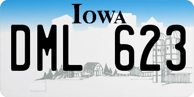 IA license plate DML623
