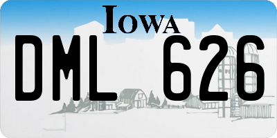 IA license plate DML626