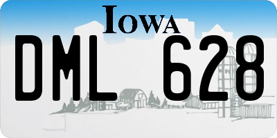 IA license plate DML628