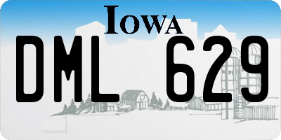 IA license plate DML629