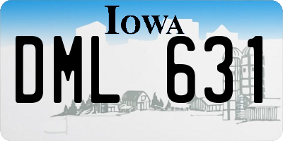 IA license plate DML631